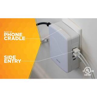 Woods 3-Outlet Surge Tap with Phone Cradle 41260