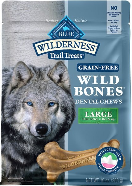 Blue Buffalo Wilderness Wild Bones Grain-Free Large Dental Dog Treats