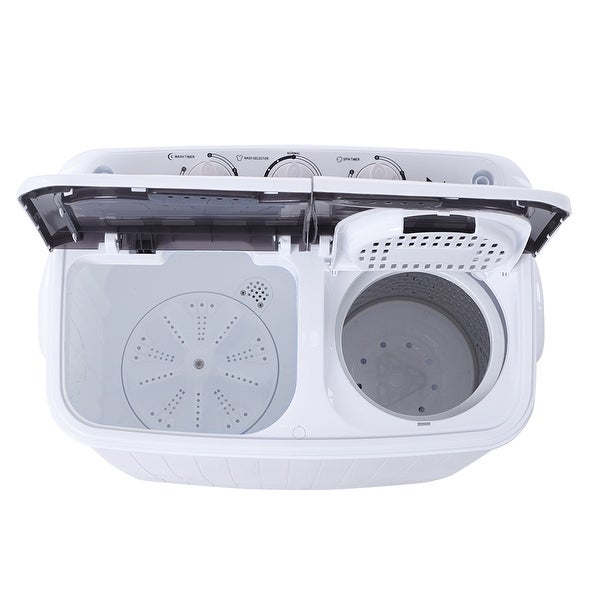 14.3(7.7 6.6)lbs Semi-automatic Gray Cover Washing Machine