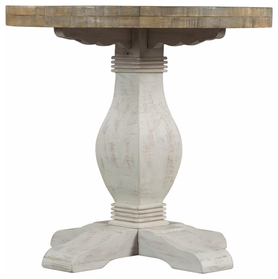 Farmhouse Side Table  Pine Wood Frame With Carved Baluster Base   French Country   Side Tables And End Tables   by Decor Love  Houzz