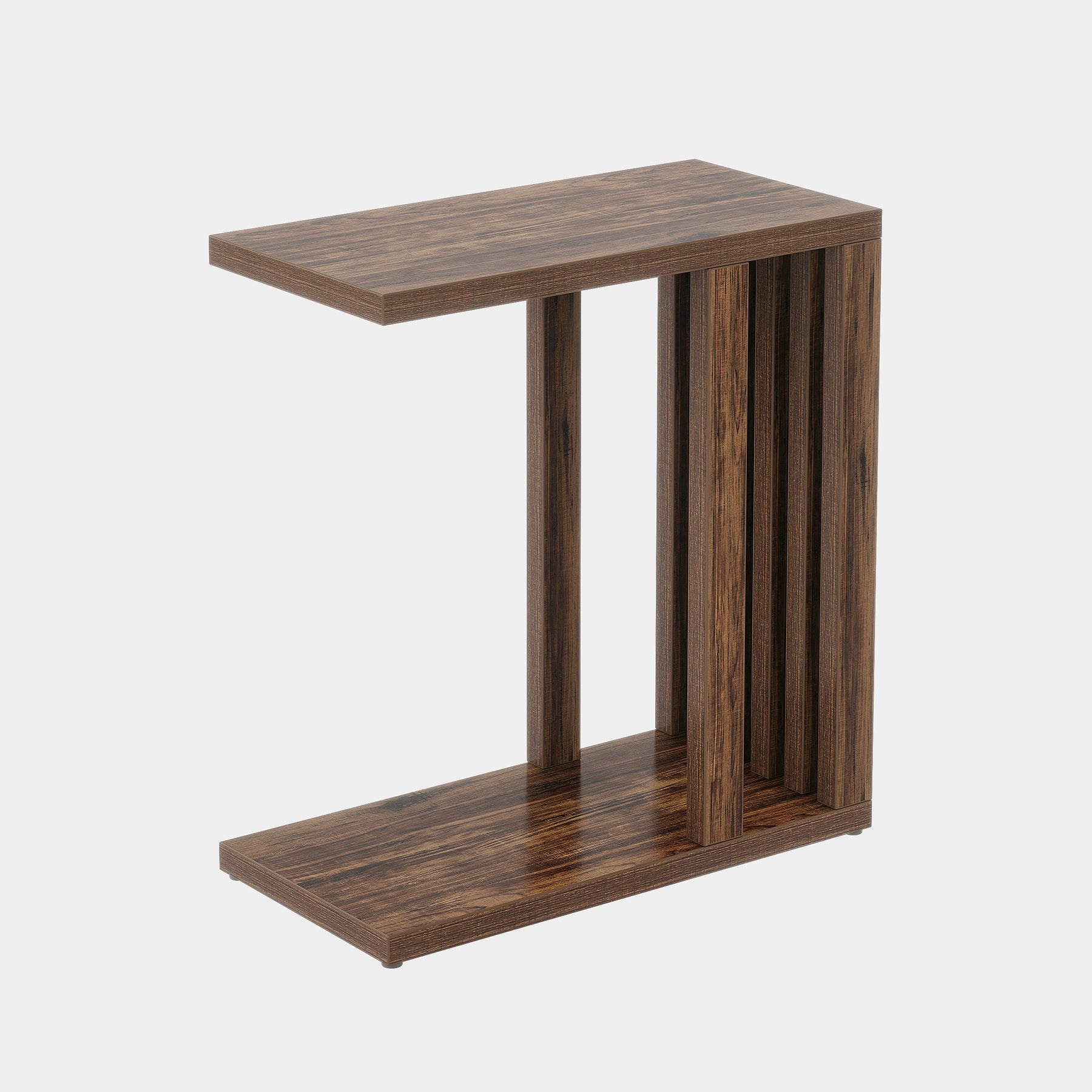 2-Tier End Table, Modern C-Shaped Side Table