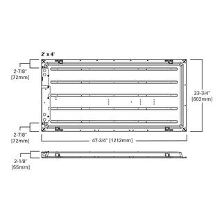 Metalux GPT Series 2 x 4 ft. 5000 Lumens Integrated LED General Prismatic LED Panel 4000K 24GPT5040R