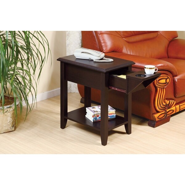 SINTECHNO S-ID16802 Side Table Storage Drawer and Cup Holders