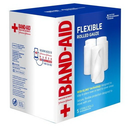 Band Aid Flex Gauze 3 Inch X 1.2 Yard Roll  5 Coun...