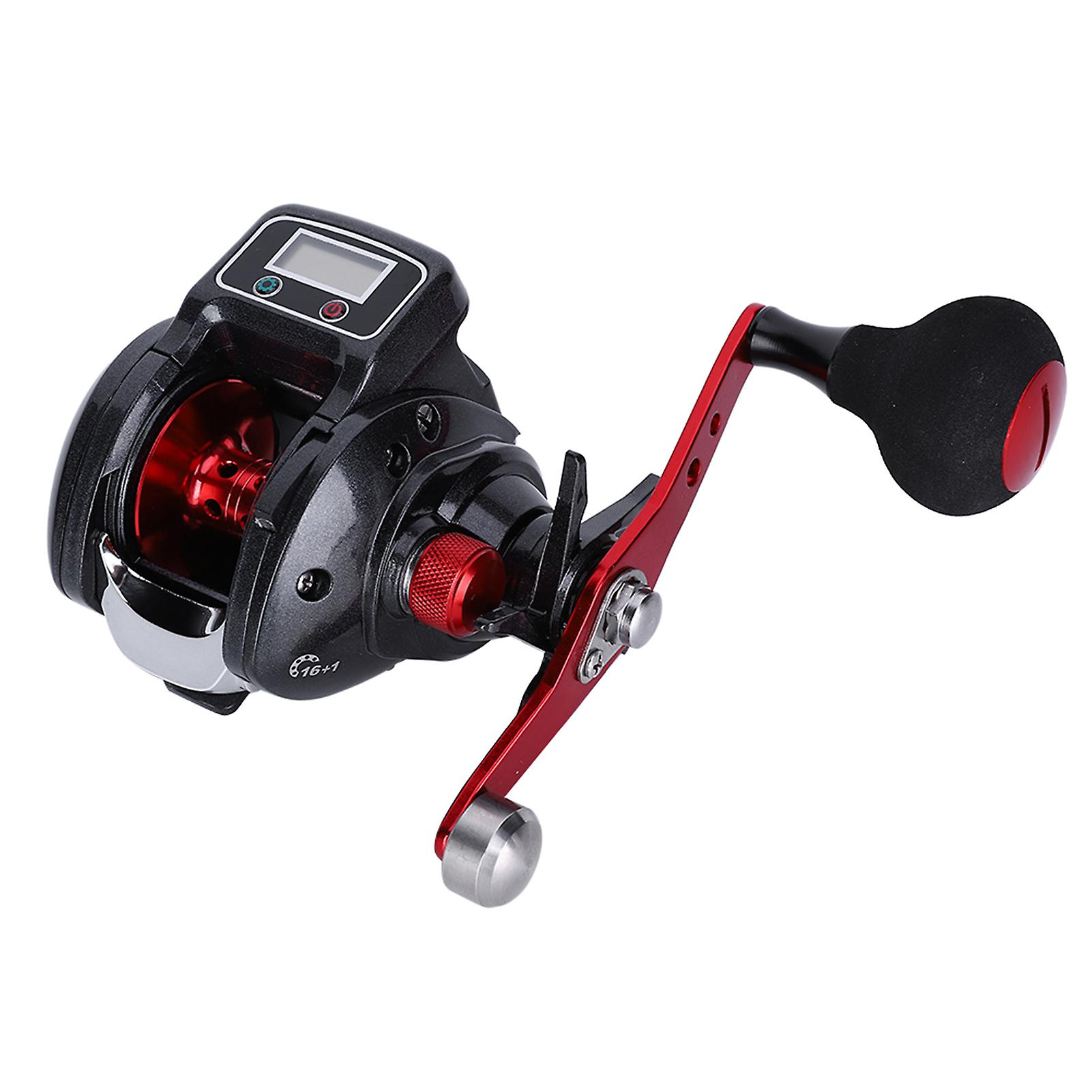 Digital Display Casting Reel Lure Fishing Line Wheel Long Throwing Metal Spool Right Hand