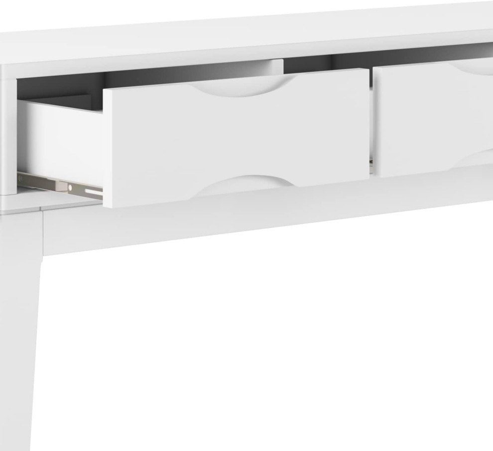 Contemporary Console Table  3 Storage Drawers With Notched Handles   Transitional   Console Tables   by Decor Love  Houzz