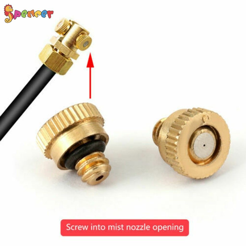 20/30Pcs Brass Misting Nozzles Water Mister Sprinkle Water Hose Nozzles for Cooling System 0.012