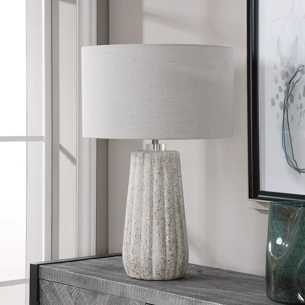 Uttermost Pikes Stone-Ivory Table Lamp