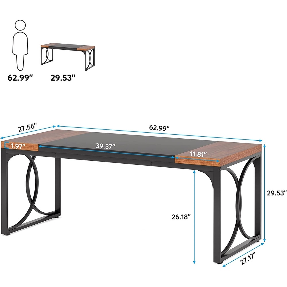 Rectangular Dining Room Table for 4 6 People  63\