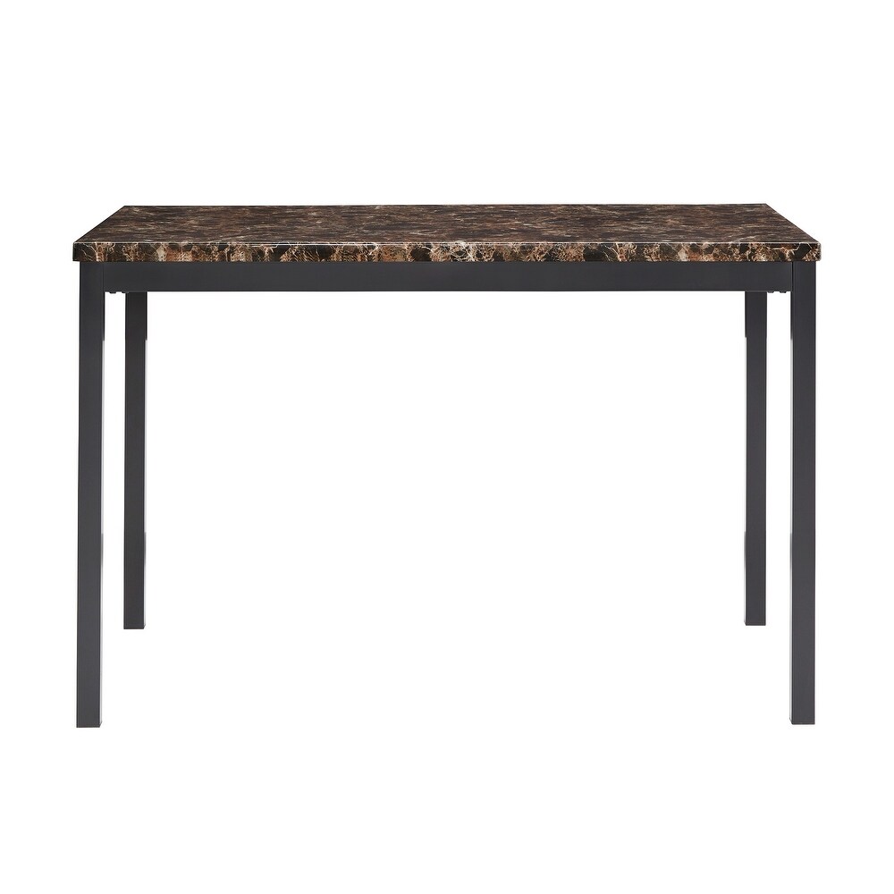 Darcy Faux Marble Black Metal 48 inch Dining Table by iNSPIRE Q Bold