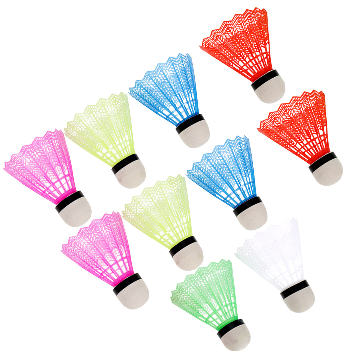 OUNONA 12Pcs Nylon Feather Shuttlecocks Training Plastic Badminton with Great Stability and Durability for Indoor Outdoor Sports