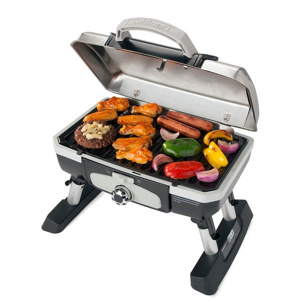 1 Burner Silver and Black Propane Outdoor Gas Grill