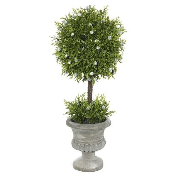 Vickerman 15 Green Cedar Everyday Topiary