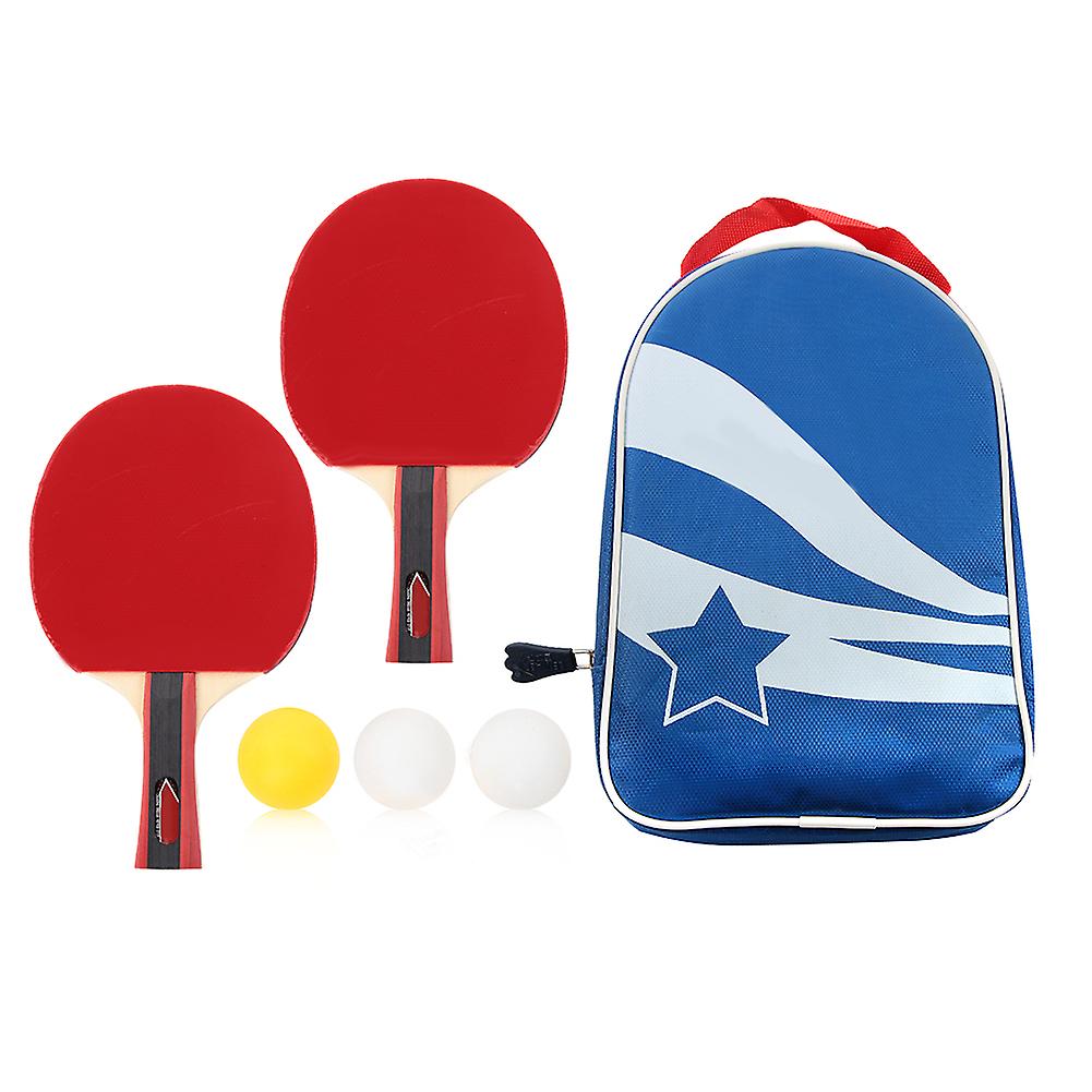 Portable Training Table Bat Durable Tennis Ping Pong Set 2 Rackets and 3 Balls