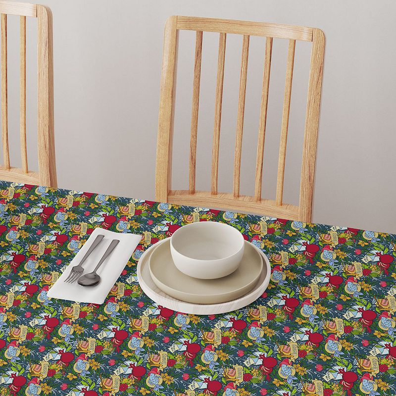 Square Tablecloth， 100% Polyester， 60x60， Happy Jewish New Year