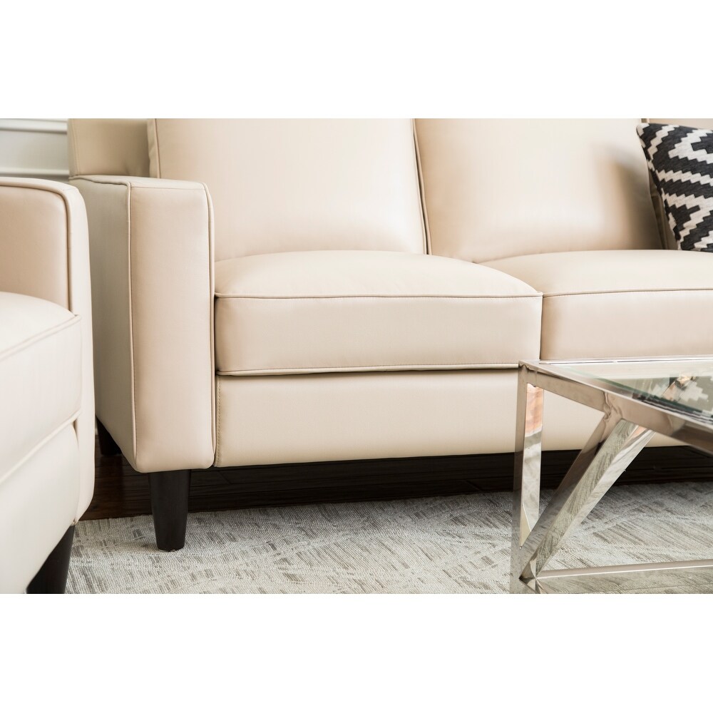 Abbyson Milton Top Grain Leather Loveseat