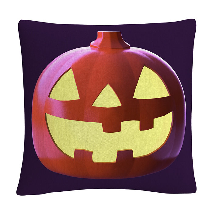 Baldwin ABC 3D Jack O Lantern Halloween Decorative Pillow， 16