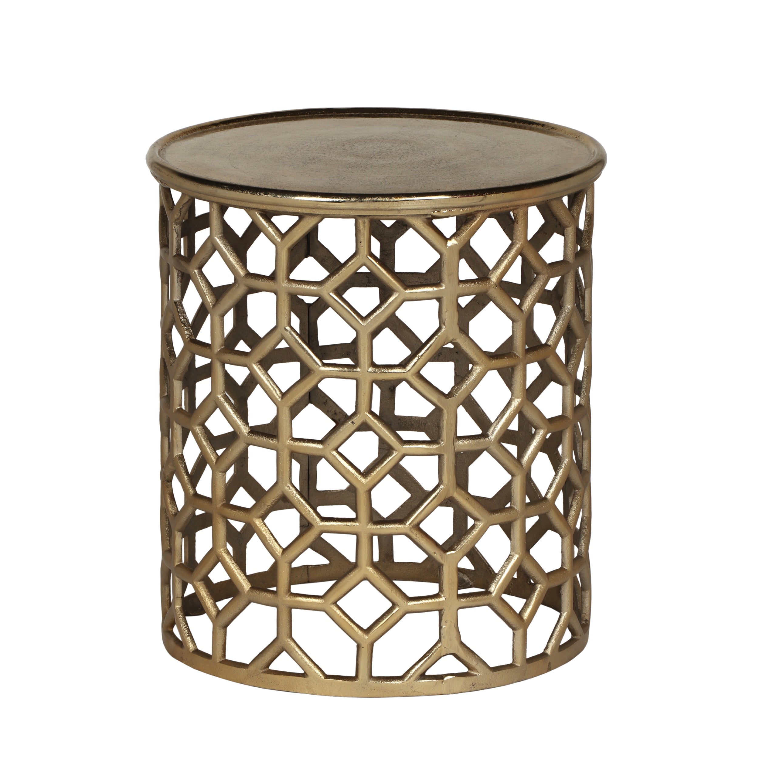 Keoki Modern Glam Aluminum Accent Table