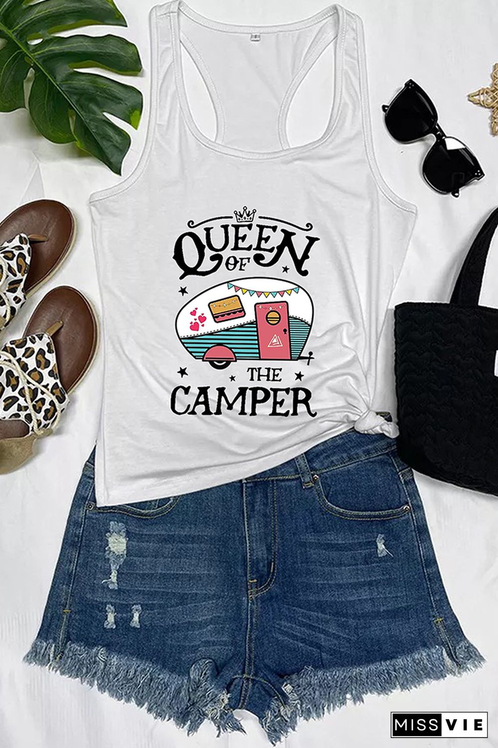 Queen of the Camper Sleeveless Tank Top Wholesale