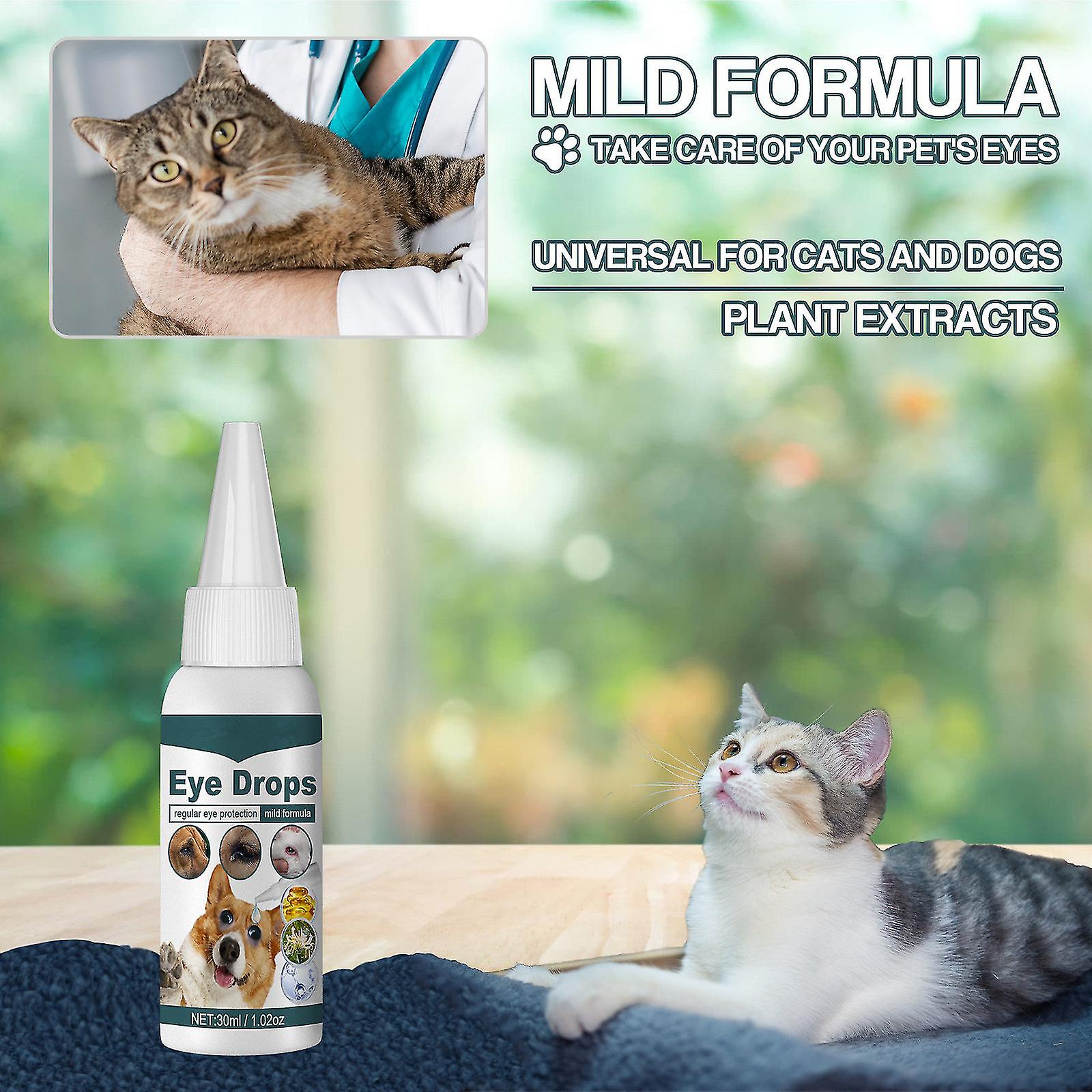 Pet Eye Drops For Dogs Cats， To Remove Tear Marks， Relieve Eye Itching， Gentle Cleansing Eye Drops， Pet Supplies