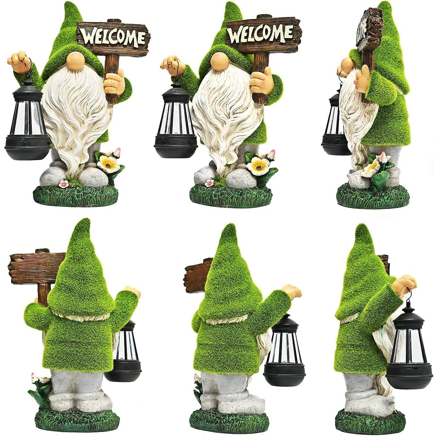 Gnomes Decorations For Yard With Solar Led Light， 14.2