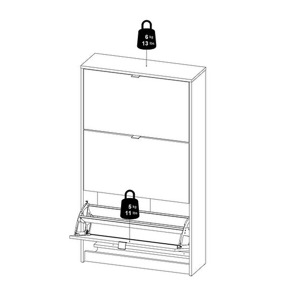 Porch and Den Cambria Scandinavian 3-Drawer Shoe Storage Cabinet - - 33673578