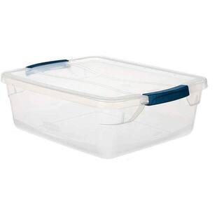 Rubbermaid Cleverstore 16 Qt. Plastic Storage Tote Container w Lid (12 Pack) 2 x RMCC160001-6pack