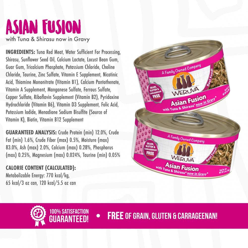 Weruva Asian Fusion With Tuna  Shirasu Canned Cat Food