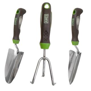 Ames 3-Piece Garden Tool Set - Hand Trowel Hand Transplanter and Hand Cultivator 24450009