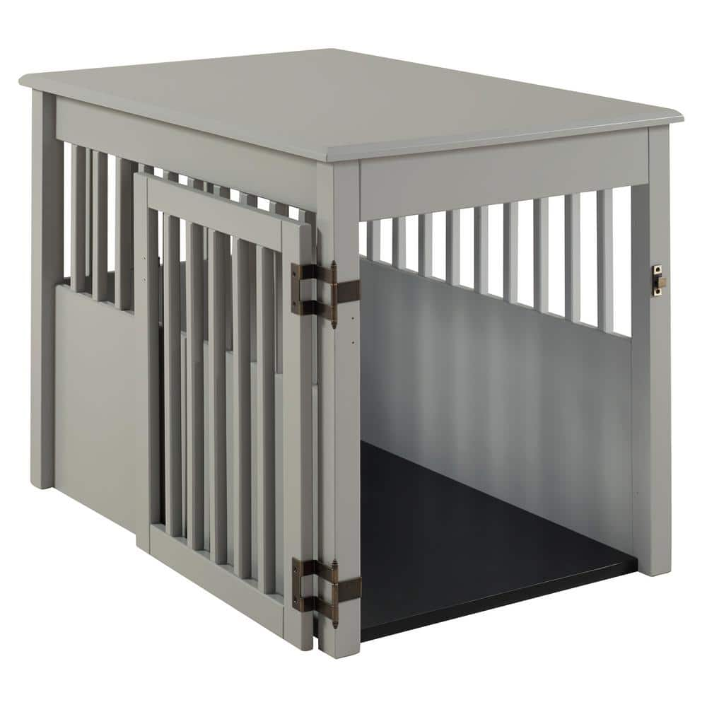 Camaflexi Ruffluv Grey End Table Pet Crate - Large 492404