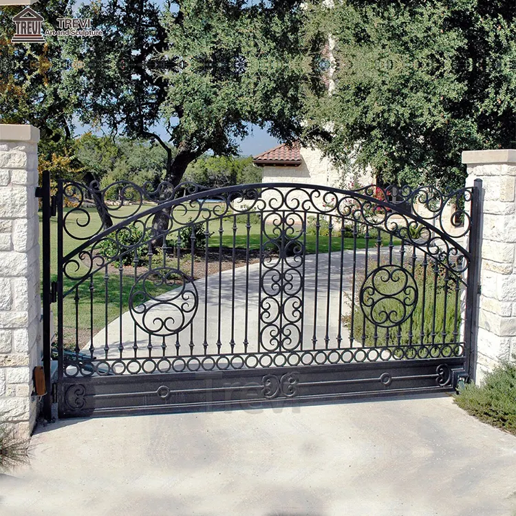 House Balcony Building Decorative Modern Wrought Iron Fence and Gates for Sale