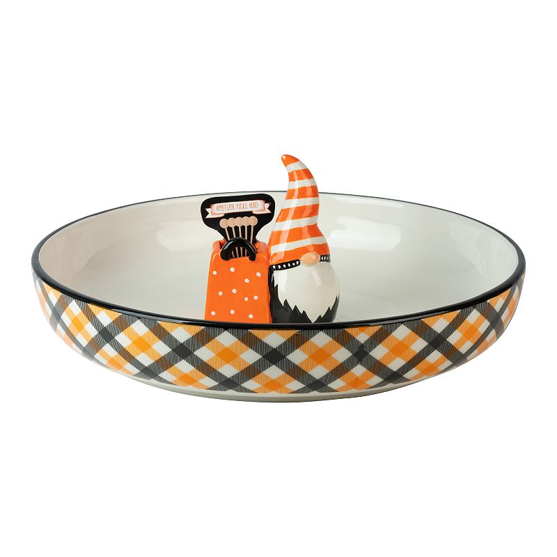 10 Strawberry Street Halloween Gnome Appetizer/Serving Bowl