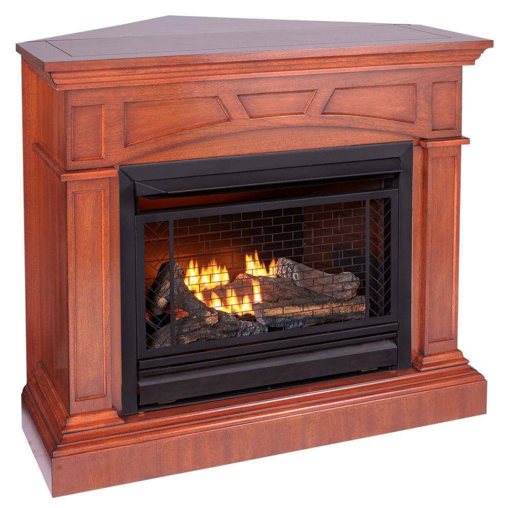 BLUEGRASS LIVING 26000 BTU Vent Free Natural Gas Fireplace System Remote Control B300RTN-2-MHC