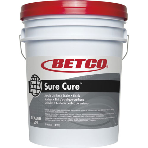 Betco Sure Cure Floor Sealer and Finish | Ready-To-Use Liquid， 720 fl oz (22.5 quart)， Milky White | BET6090500