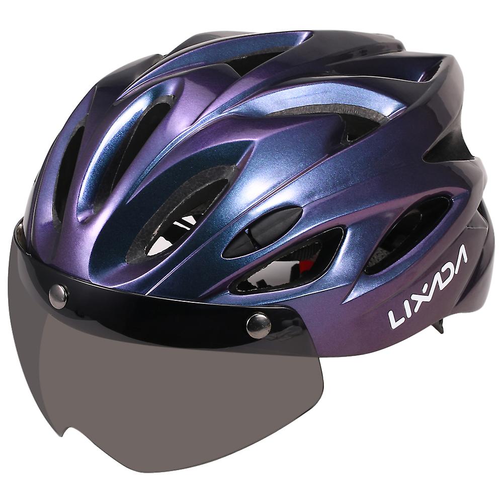 Lixada Lightweight Bike Cycling Helmet With Detachable Magnetic Goggles And Led Light Mountain Road Bicycle Helmets Outdoor Sport Safety Protective He