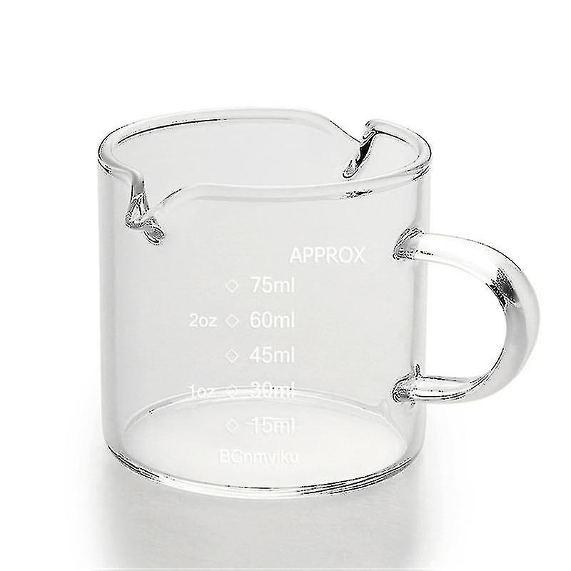 Glass Measuring Cup Espresso Shot Glass Liquid Glass Ounce Cup With Scale And Double Nozzle Kitchen