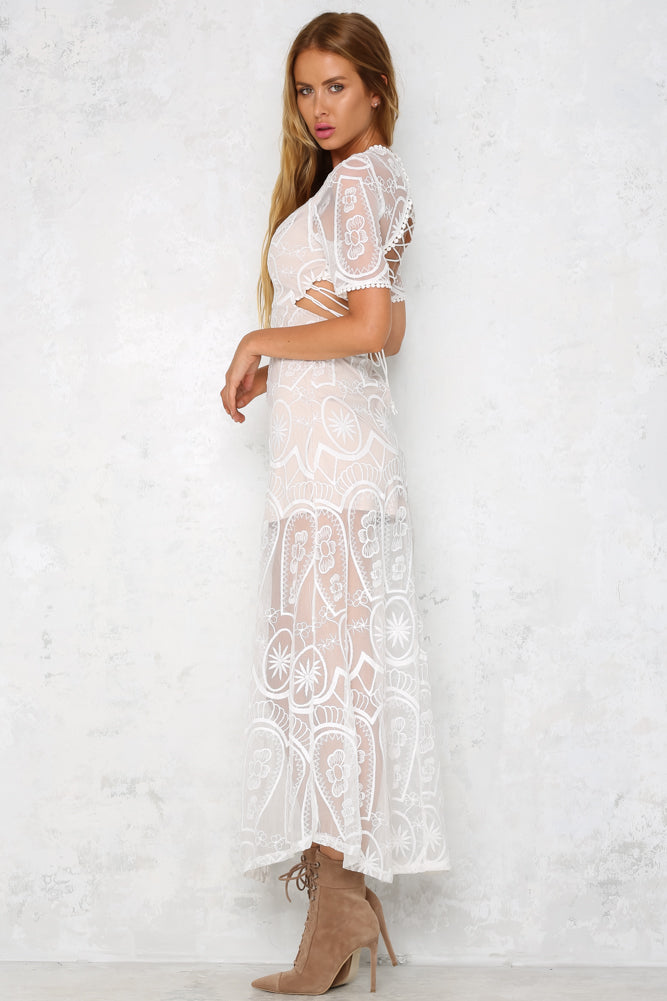 Got It Good Maxi Dress White