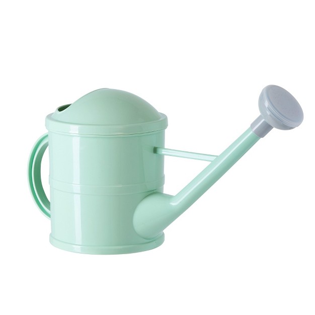 Farmlyn Creek Small Mint Green Plastic Watering Can With Long Spout Sprinkler Head For Garden Indoor And Outdoor Plants Flowers 0 4 Gallon