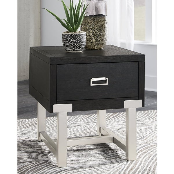 Chisago Rectangular End Table， Black - 22