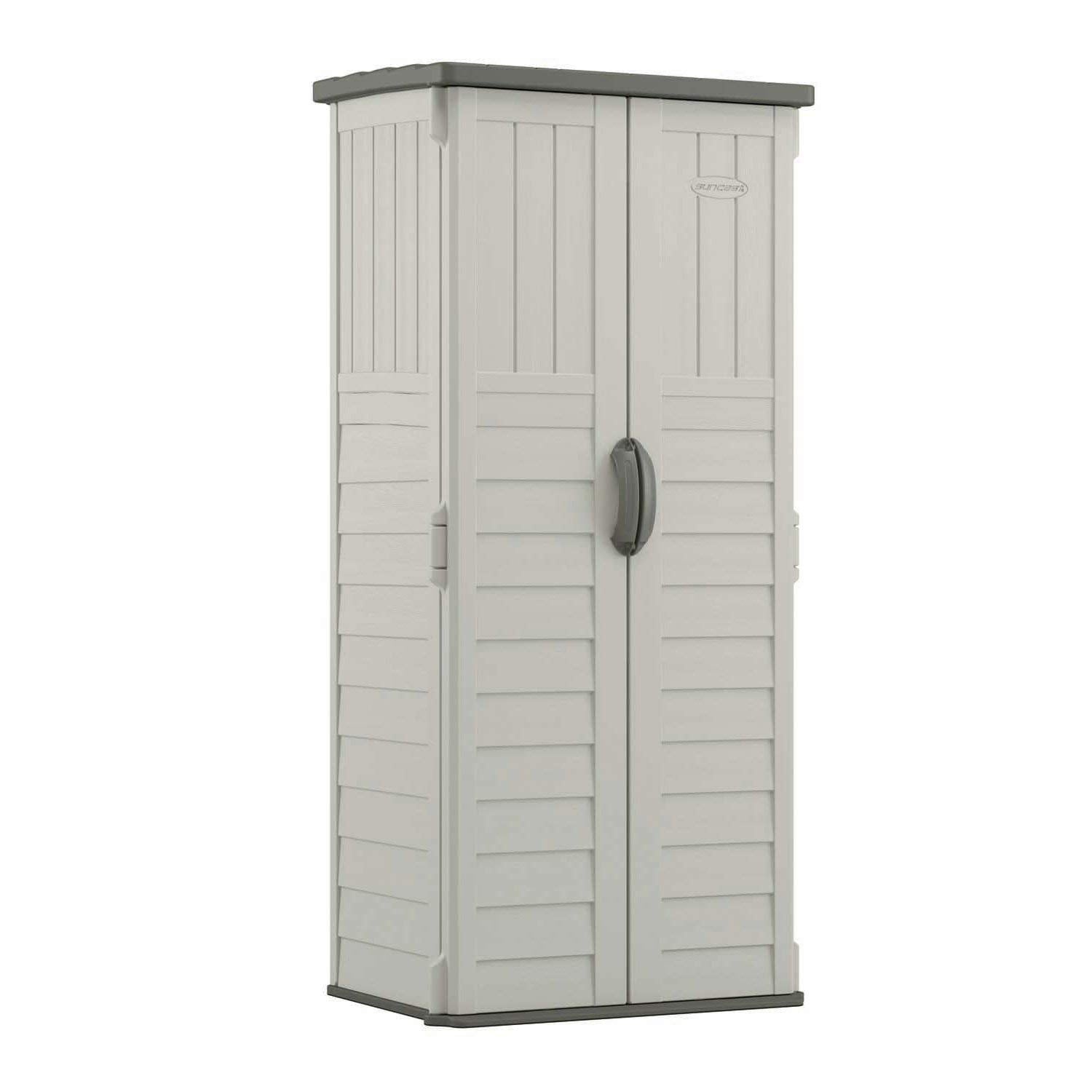 Suncast BMS1250 Resin Vertical Storage Shed Building, 22 cubic feet