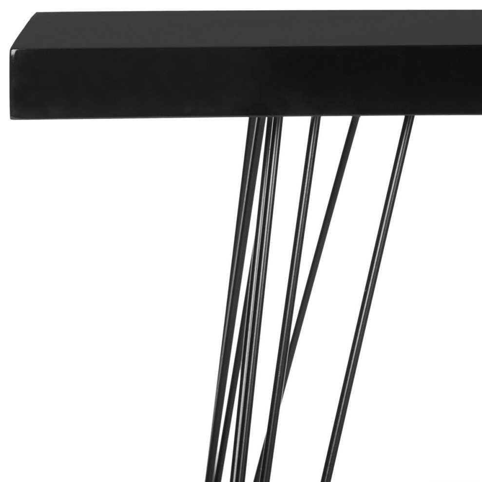 Scotty Retro Mid Century Lacquer Console Black   Midcentury   Console Tables   by V.S.D Furniture  Houzz