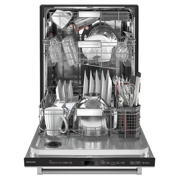 KitchenAid 24 in. PrintShield Stainless Steel Top Control Built-In Tall Tub Dishwasher with Stainless Steel Tub 44 dBA KDTM804KPS