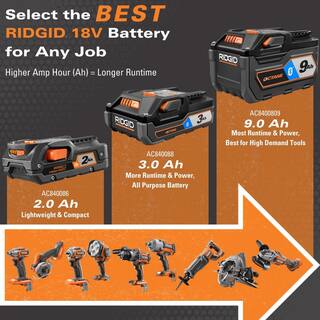 RIDGID 18V Brushless Cordless HYPERDRIVE 16-Gauge 2-12 in Straight Finish Nailer 2 Ah Battery Charger Belt Clip and Bag R09892K