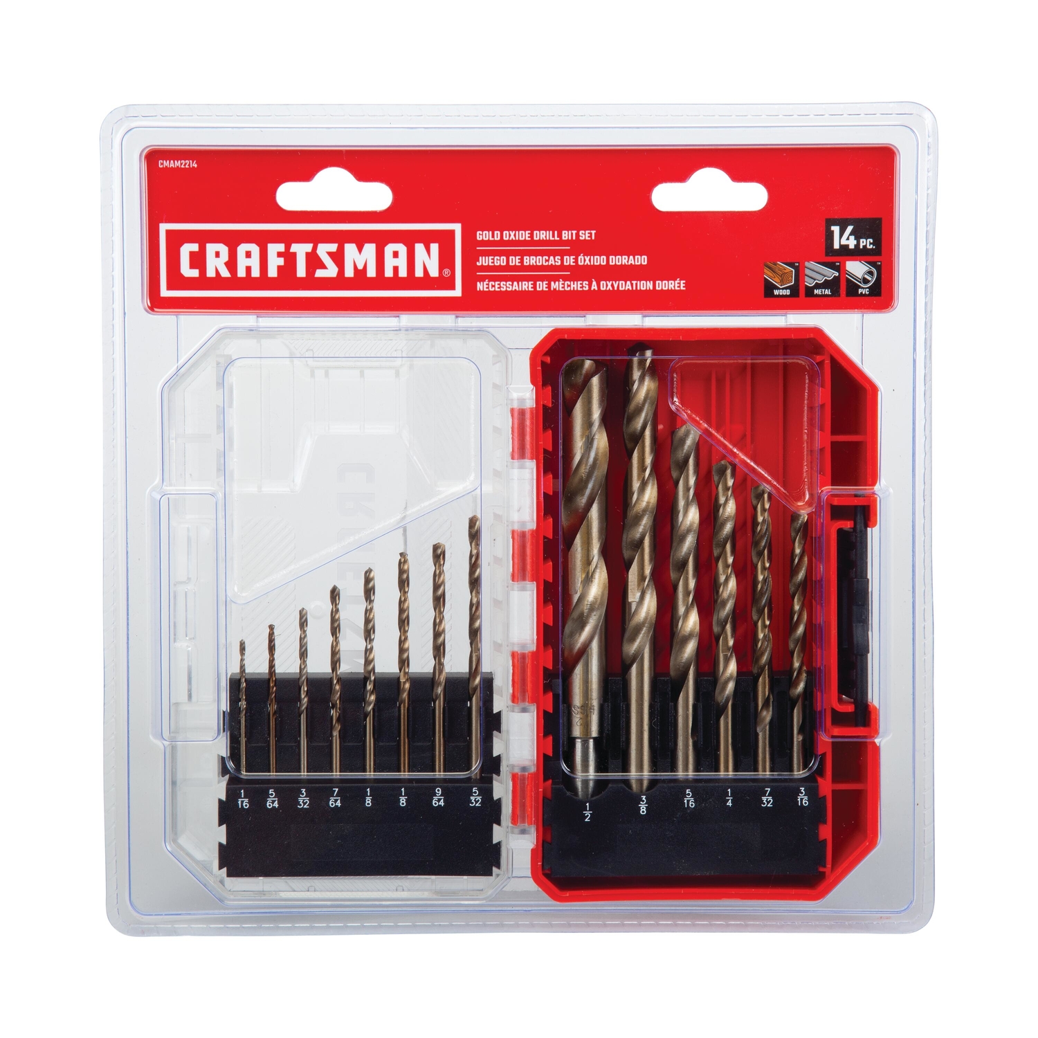 Craftsman Gold Oxide Drill Bit Set 14 pc