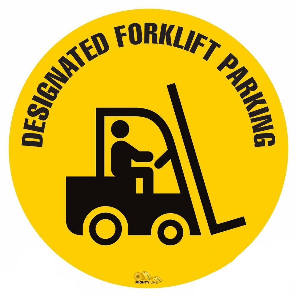 Mighty Line 24 in. Designated Fork Lift Parking Industrial Strength Floor Sign DesignFLPark24