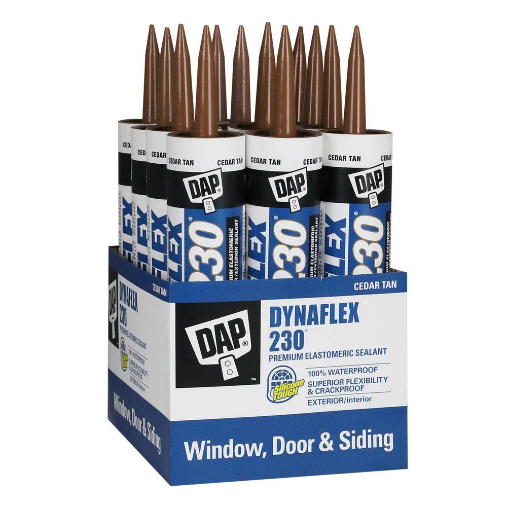 DAP Dynaflex 230 10.1 oz. Tan Premium ExteriorInterior Window Door and Trim Sealant (12-Pack) 7079818412