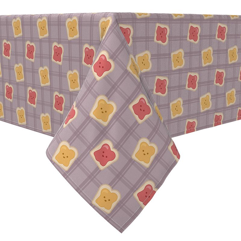 Square Tablecloth， 100% Cotton， 60x60， Honey and Jam Toast