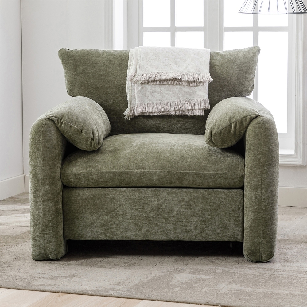 Chenille Oversized Armchair