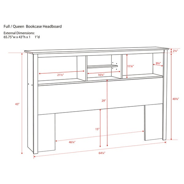 Copper Grove Periyar White Full/Queen Bookcase Headboard - - 20882061