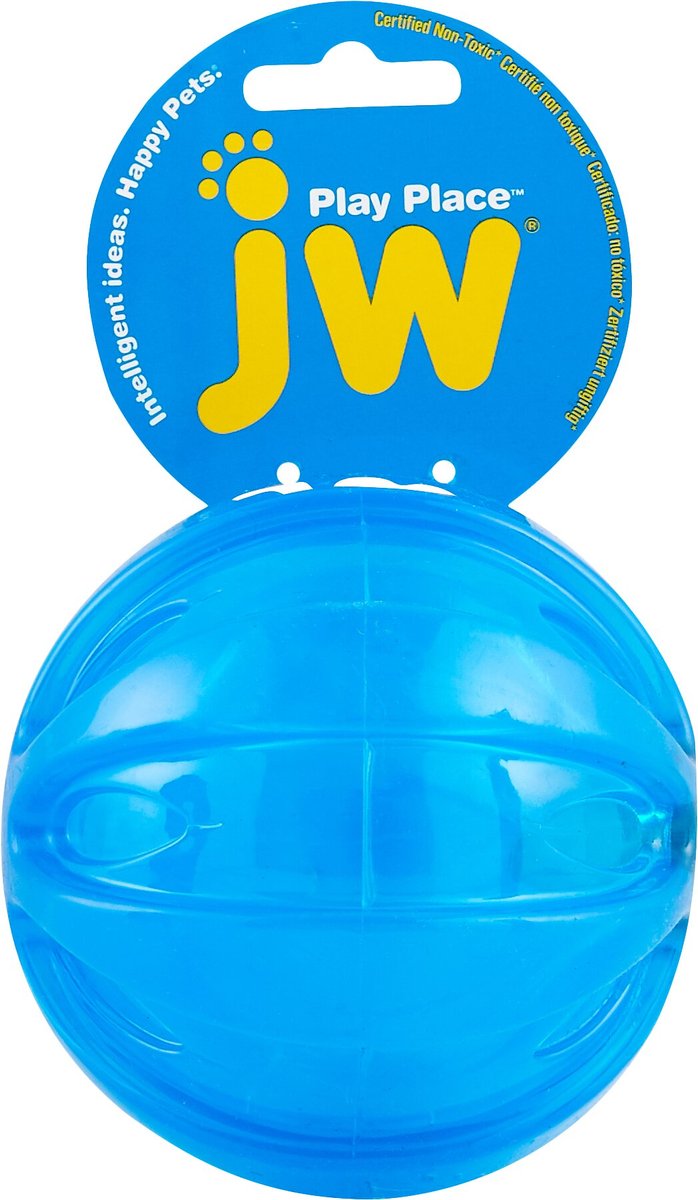 JW Pet Play Place Squeaky Dog Ball， Color Varies